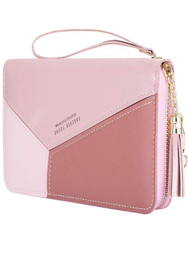 OXGO Women Wallet Wallet for Women and Girls | Zipper Wallets Leather Credit Card Holder (Pink) (Pink) - Image 1